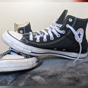 Converse black hi top